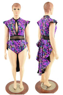 Rainbow Leopard Print Tux Back Romper - Coquetry Clothing