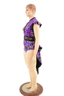 Rainbow Leopard Print Tux Back Romper - Coquetry Clothing