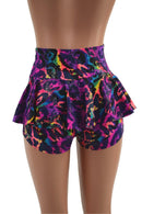 Rainbow Leopard Ruffle Rump Shorts - Coquetry Clothing