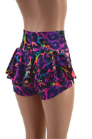 Rainbow Leopard Ruffle Rump Shorts - Coquetry Clothing