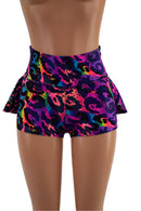 Rainbow Leopard Ruffle Rump Shorts - Coquetry Clothing