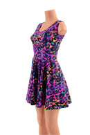 Rainbow Leopard Tank Style Skater Dress - Coquetry Clothing