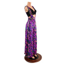 Rainbow Leopard Wide Leg Suspender Pants (Top Sold Separately) - Coquetry Clothing