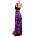 Rainbow Leopard Wide Leg Suspender Pants (Top Sold Separately) - Coquetry Clothing