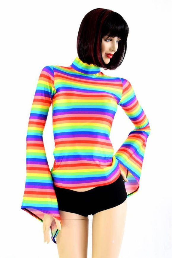 Rainbow Pixie Sleeve Top - Coquetry Clothing