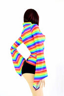 Rainbow Pixie Sleeve Top - Coquetry Clothing