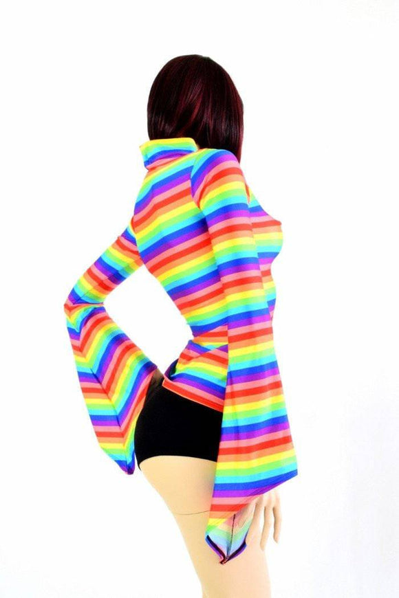 Rainbow Pixie Sleeve Top - Coquetry Clothing