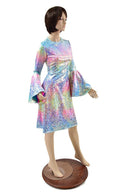 Rainbow Shattered Glass A - line Dress - Coquetry Clothing