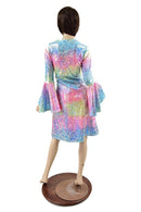 Rainbow Shattered Glass A - line Dress - Coquetry Clothing
