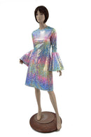 Rainbow Shattered Glass A - line Dress - Coquetry Clothing