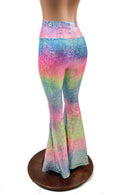 Rainbow Shattered Glass High Waist Solar Flares - Coquetry Clothing