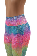 Rainbow Shattered Glass High Waist Solar Flares - Coquetry Clothing