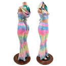 Rainbow Shattered Glass Holographic Stretch Fabric - Coquetry Clothing