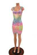 Rainbow Shattered GlassThin Strap Tank Dress - Coquetry Clothing