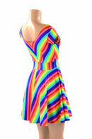 Rainbow Skater Dress - Coquetry Clothing