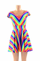 Rainbow Skater Dress - Coquetry Clothing