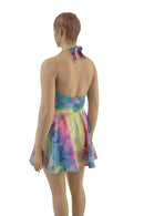Rainbow Spectrum Halter Skater Dress - Coquetry Clothing