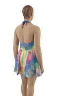 Rainbow Spectrum Halter Skater Dress - Coquetry Clothing