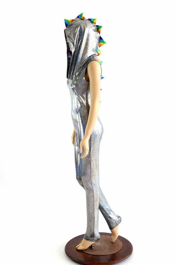 Rainbow Spiked Dragon Catsuit - Coquetry Clothing