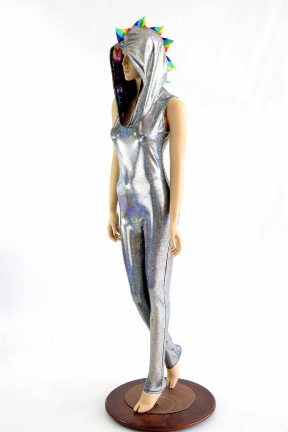 Rainbow Spiked Dragon Catsuit - Coquetry Clothing