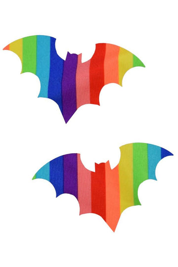 Rainbow Stripe Bat Pasties - Coquetry Clothing