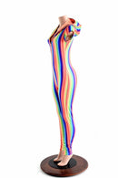 Rainbow Stripe Gay Pride Catsuit - Coquetry Clothing