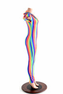 Rainbow Stripe Gay Pride Catsuit - Coquetry Clothing