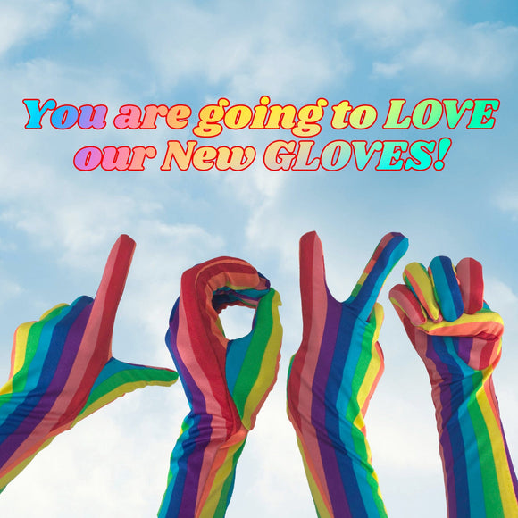Rainbow Stripe Gloves - Coquetry Clothing