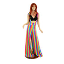 Rainbow Stripe Wide Leg Suspender Pants (Top Sold Separately) - Coquetry Clothing
