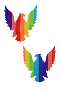 Rainbow Stripe Eagle Pasties - 1