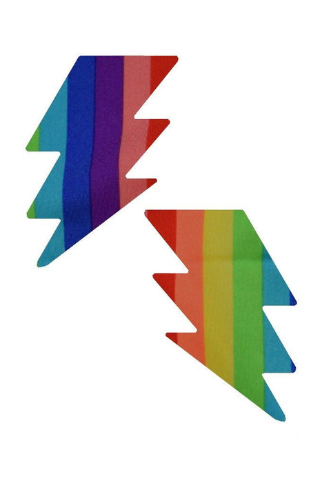 Rainbow Stripe Bolt Pasties - Coquetry Clothing