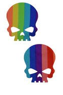 Rainbow Stripe Skulls Pasties - 1