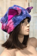 Razzle Dazzle Minky Beanie with Kitty Ears - Coquetry Clothing