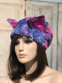 Razzle Dazzle Minky Beanie with Kitty Ears - 3