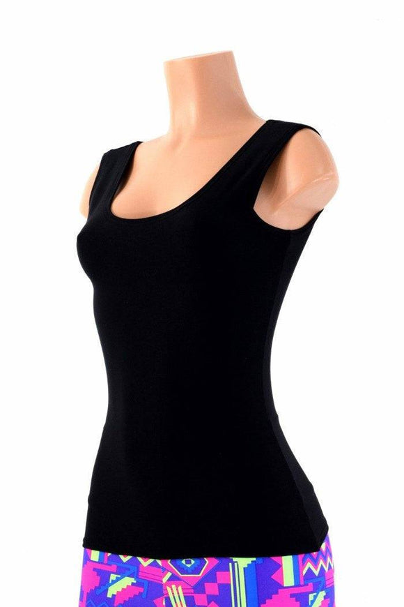 Ready to Ship Full Length Scoop Neck Black Zen Top 3XL - Coquetry Clothing