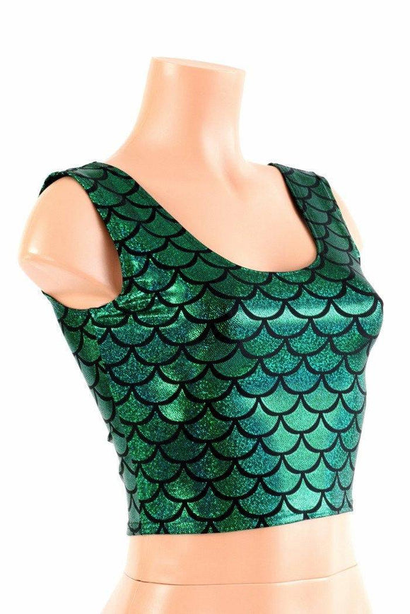 Ready to Ship Green Mermaid Tank Crop Small - Coquetry Clothing