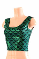 Ready to Ship Green Mermaid Tank Crop Small - Coquetry Clothing