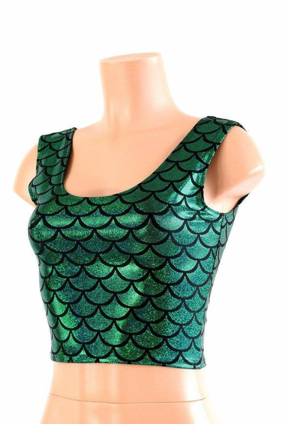 Ready to Ship Green Mermaid Tank Crop Small - Coquetry Clothing