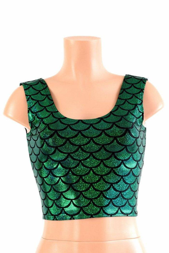 Ready to Ship Green Mermaid Tank Crop Small - Coquetry Clothing