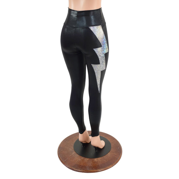 Ready to Ship High Waist Leggings with Lightning Bolts 2XL - Coquetry Clothing