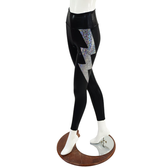 Ready to Ship High Waist Leggings with Lightning Bolts 2XL - Coquetry Clothing