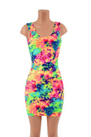 Ready to Ship Neon Glow Acid Splash Tank Dress - Coquetry Clothing