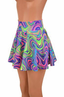 Ready to Ship Neon Glow Worm Mini Rave Skirt Medium - Coquetry Clothing