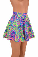 Ready to Ship Neon Glow Worm Mini Rave Skirt Medium - Coquetry Clothing