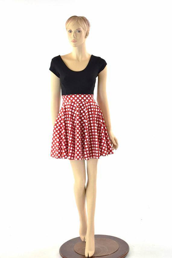 Red and White Polka Dot Fabric - Coquetry Clothing