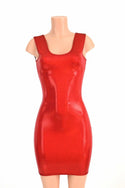 Red Bodycon Tank Dress - 2