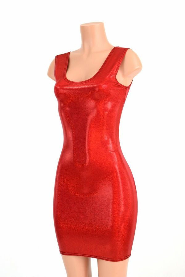 Red Bodycon Tank Dress - 1
