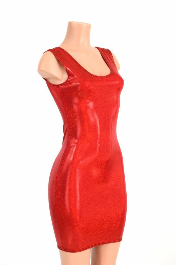 Red Bodycon Tank Dress - 3