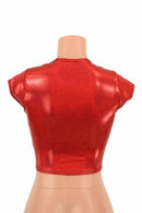 Red Cap Sleeve Crop Top - Coquetry Clothing