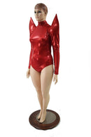 Red Mega Sharp Shoulder Romper - Coquetry Clothing
